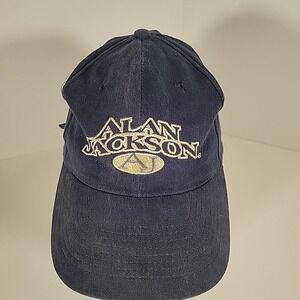 Vtg Alan Jackson Emvroidered Hat Baseball‎ Cap By Head Shots